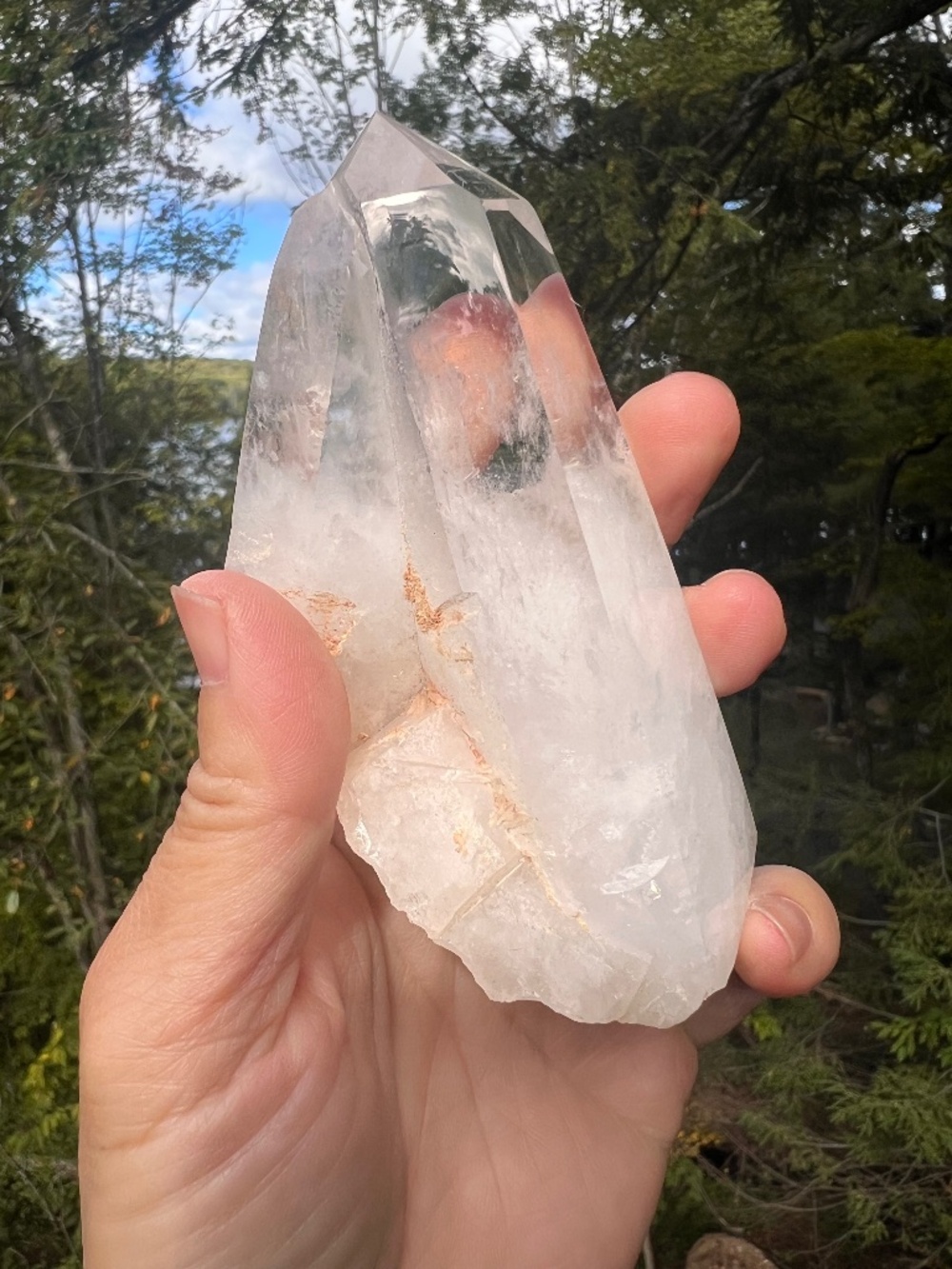 Clear (5) quartz double point | Crystal
